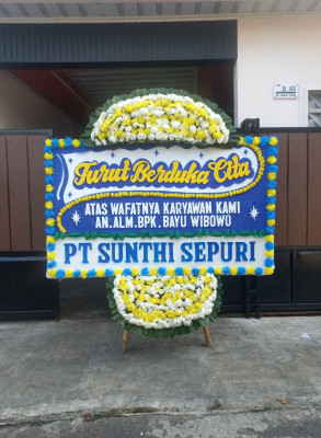 Papan Bunga Duka di Tangkerang Selatan